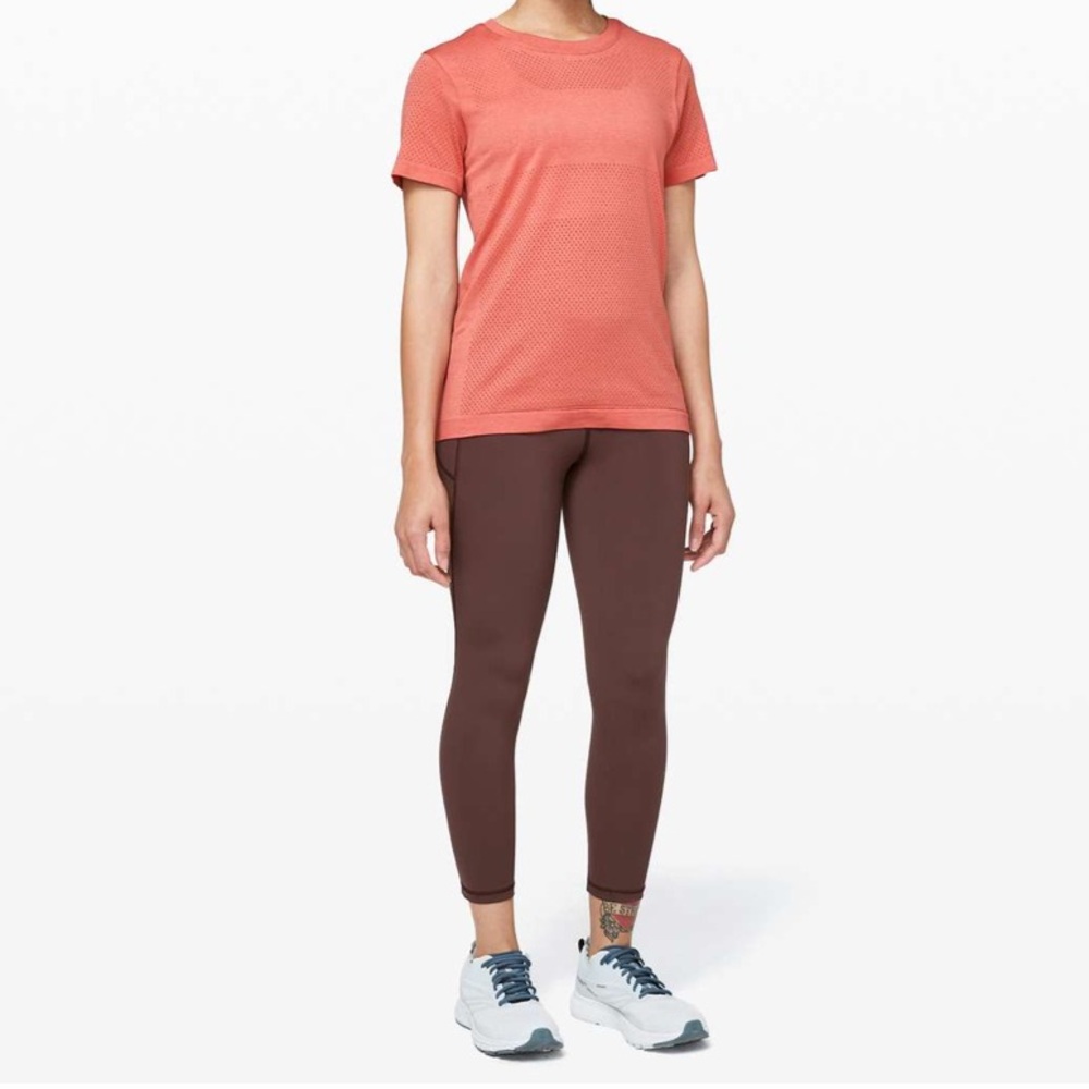 Lululemon Breeze By Short Sleeve T Shirt Rustic Coral Women’s Size 6